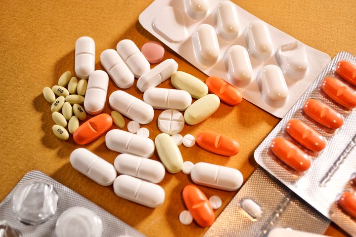 Variety of medicines in pill form - Disease care and prevention, quality of life