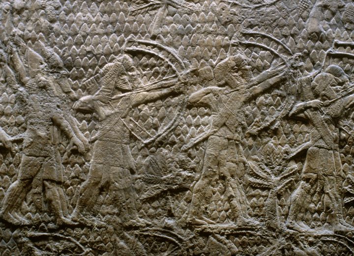 Ασσύριοι πολεμιστές σε ανάγλυφο στο Βρετανικό Μουσείο