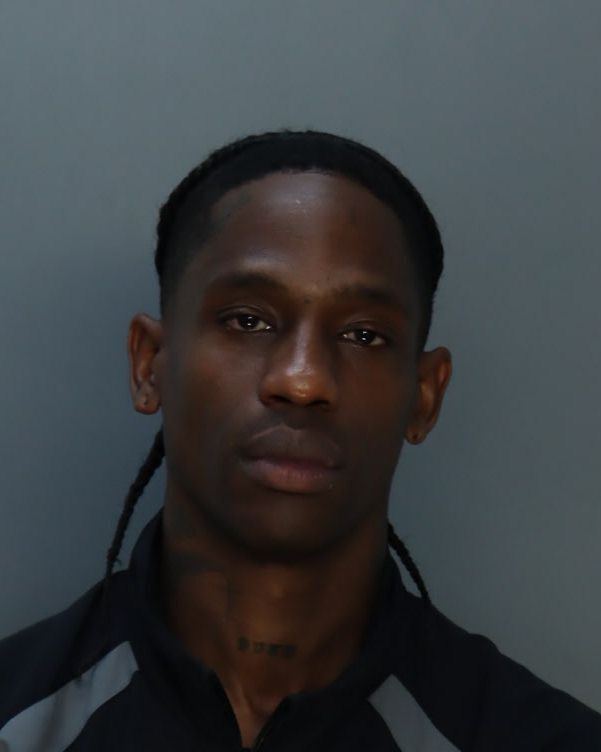 Rapper Travis Scott was arrested early Thursday morning in Miami after allegedly refusing to leave a marina and disturbing the peace while intoxicated.