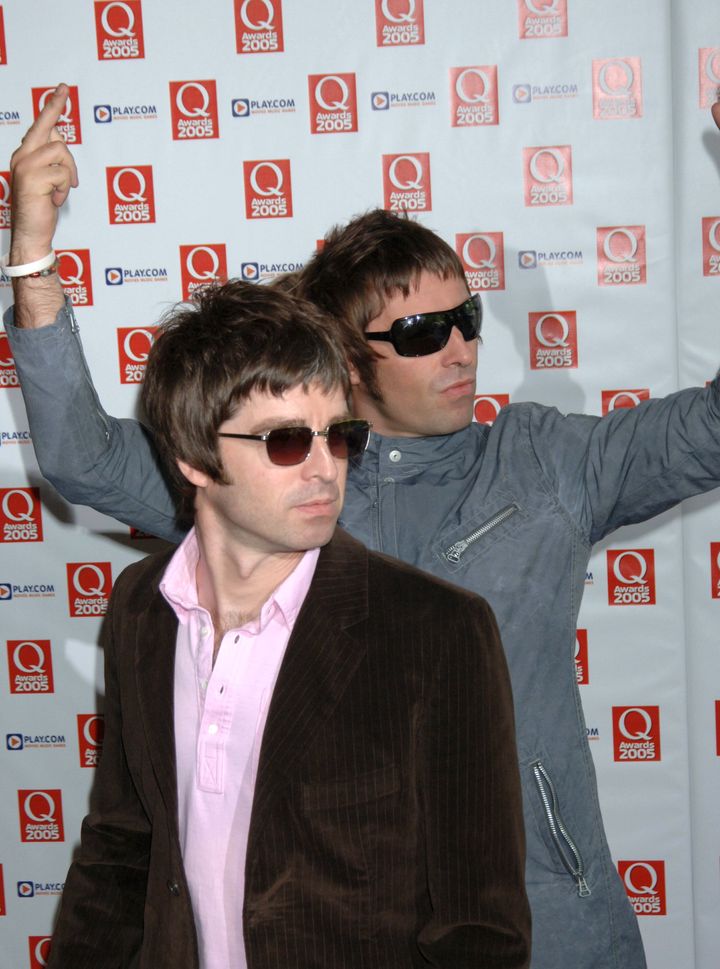 Noel and Liam Gallagher pictured in 2005