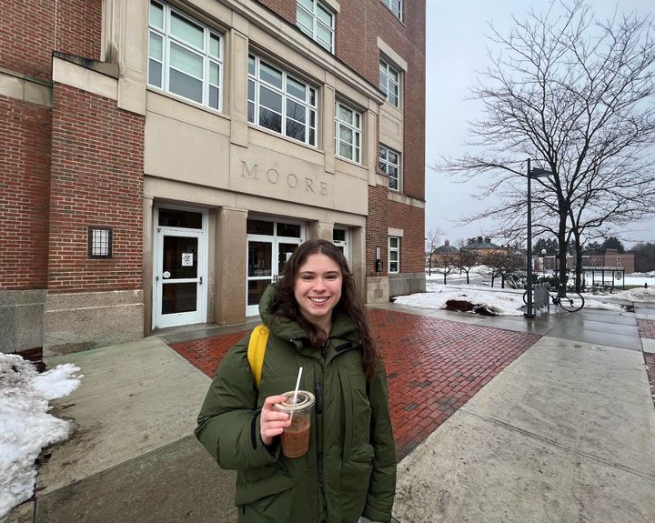 The author on the first day of the study at Dartmouth in February 2024.