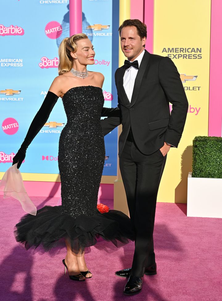 Robbie and Ackerley at the world premiere of “Barbie” on July 9, 2023, in Los Angeles.