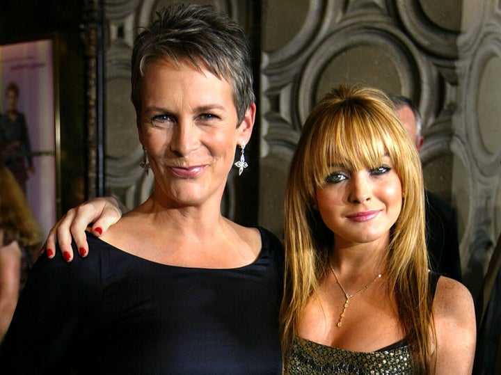 Curtis and Lohan at the Los Angeles premiere of "Freaky Friday" in 2003. 