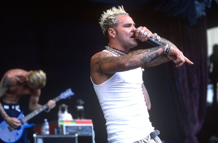 Seth Binzer of Crazy Town performs during Ozzfest 2001 in Mountain View, California. He died Monday at his home in Los Angeles at the age of 49.