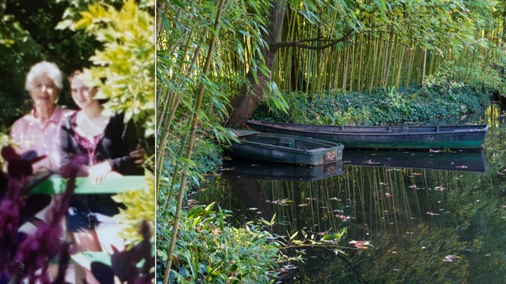 Elizabeth McInerney with her grandmother Colette Mitchell at Claude Monet's house in Giverny, France, in 2004.