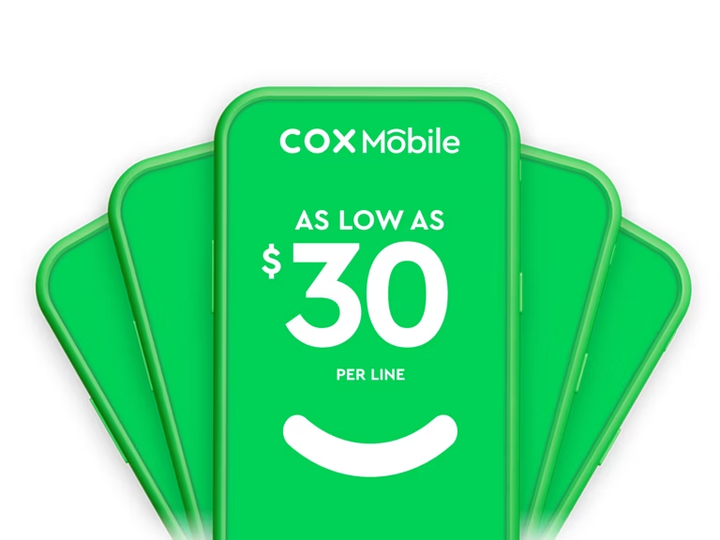 Cox Mobile Green Cards, "Weniger als 30 $ pro Zeile"