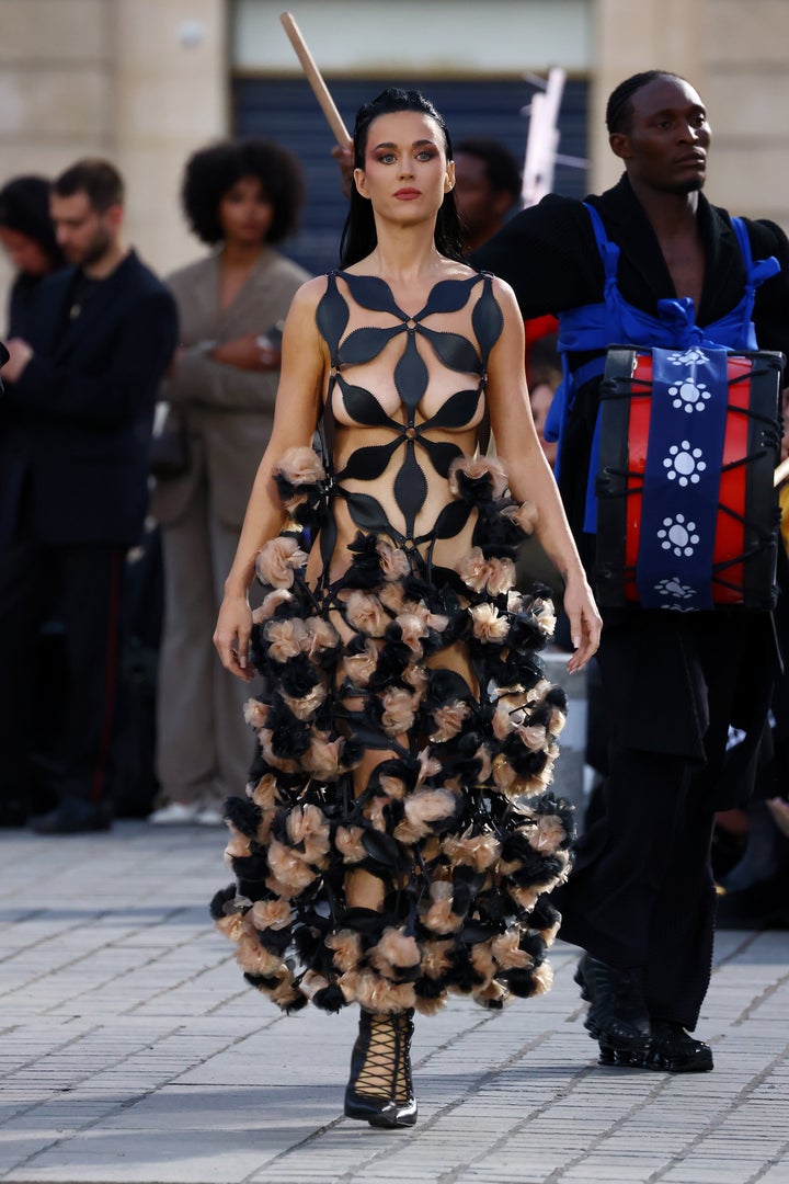 Katy Perry Wears One other Jaw-Dropping Gown, And This Time It is A Slick PR Transfer - The Boston Courier 3 Perry appears at the Vogue World: Paris fashion show Sunday.