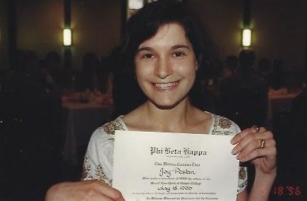 “This is me at Vassar College,” the author writes. “At the time, I figured I got the Phi Beta Kappa honor as a reward for coming back to school after my eating disorder hospitalization and still graduating on time.”
