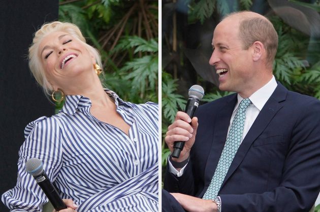 Hannah Waddingham and Prince William at an Earthshot Prize panel discussion