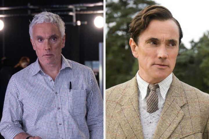 Ben Miles in Douglas Is Cancelled (left) and The Crown (right)