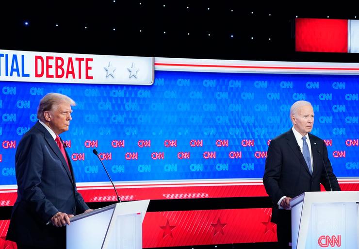Former President Donald Trump and President Joe Biden participated in the first presidential debate of the 2024 elections at CNN's studios in Atlanta, Georgia, on Thursday, June 27, 2024.