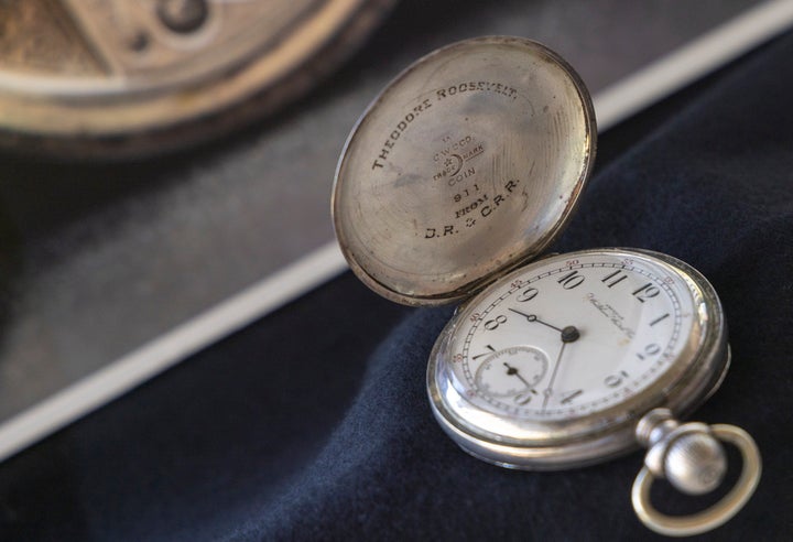 Theodore Roosevelt's Stolen Pocket Watch Returns To His Home After More Than 3 Decades 3 A watch that had belonged to president Theodore Roosevelt is on display at his former home in Sagamore Hill in Oyster Bay, New York on June 27, 2024. (Photo by Howard Schnapp/Newsday RM via Getty Images)
