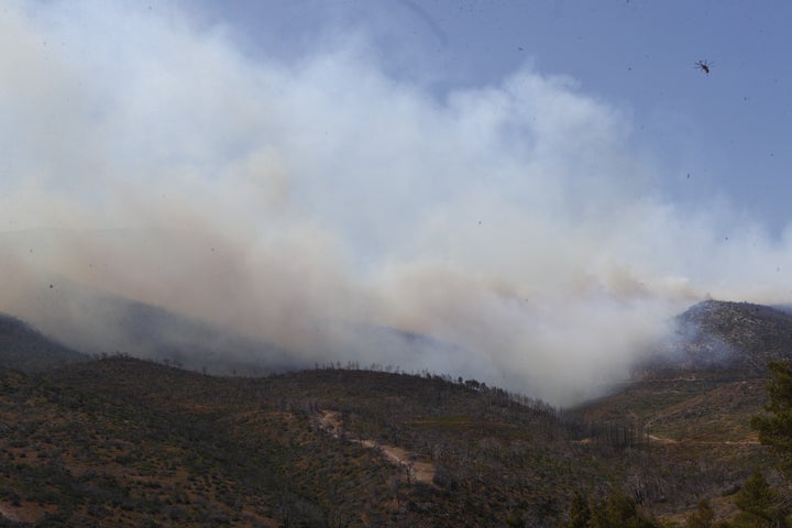 Πυρκαγιά στην περιοχή Κατσιμίδι στους πρόποδες της Πάρνηθας σε δασική έκταση, Σάββατο 29 Ιουνίου 2024 (ΔΙΟΝΥΣΗΣ ΠΑΤΕΡΑΚΗΣ/ EUROKINISSI)