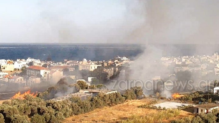 Φωτιά βρίσκεται σε εξέλιξη στην Παλαιόχωρα στα Χανιά.