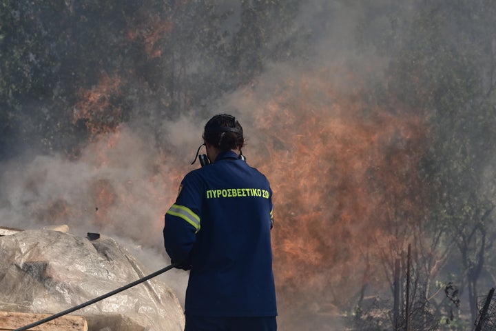 Πυρκαγιά στην Σταμάτα Αττικής, Κυριακή 30 Ιουνίου 2024. (ΜΙΧΑΛΗΣ ΚΑΡΑΓΙΑΝΝΗΣ/EUROKINISSI)