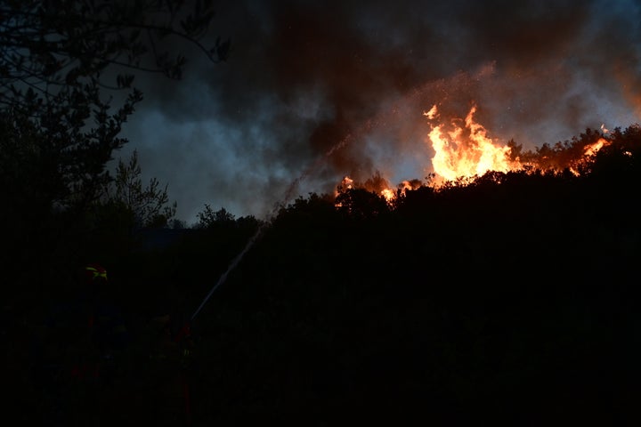 Πυρκαγιά στην Σταμάτα Αττικής, Κυριακή 30 Ιουνίου 2024. (ΜΙΧΑΛΗΣ ΚΑΡΑΓΙΑΝΝΗΣ/EUROKINISSI)