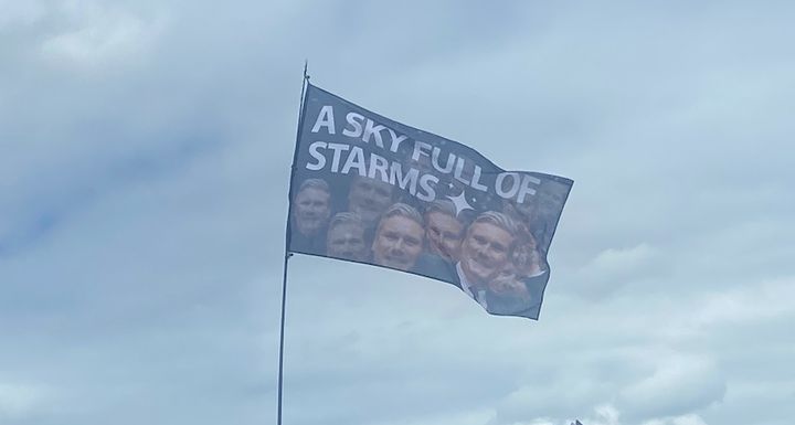 A flag reading "A sky full of Starms"
