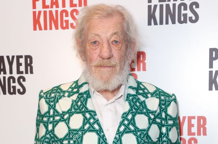 Sir Ian McKellen at the press night for his recent show Player Kings