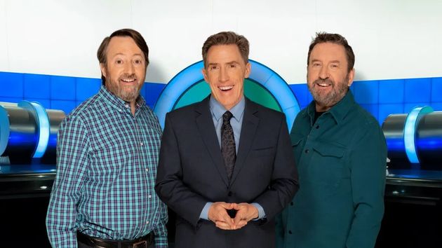 Would I Lie To You host Rob Brydon with team captains David Mitchell and Lee Mack