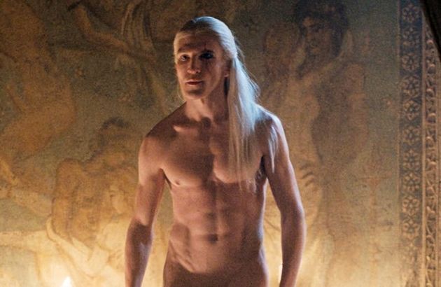 A (cropped) still of Ewan Mitchell's nude scene from the latest instalment of House Of The Dragon