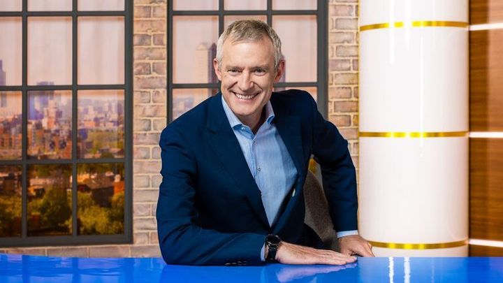 Jeremy Vine in the studio of his daily Channel 5 show
