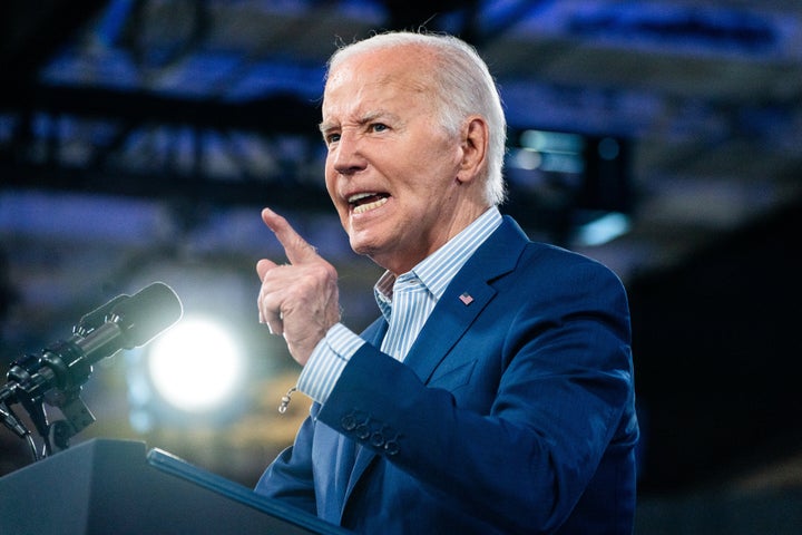 RALEIGH, NC June 28, 2024:US President Joe Biden deliver remarks during a campaign event at The North Carolina State Fairgrounds in Raleigh, NC on Friday, June 28, 2024.(Photo by Demetrius Freeman/The Washington Post via Getty Images)