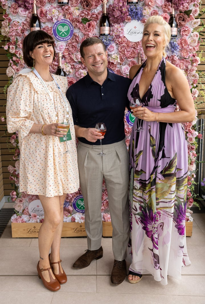 Dawn O'Porter, Dermot O'Leary and Hannah Waddingham