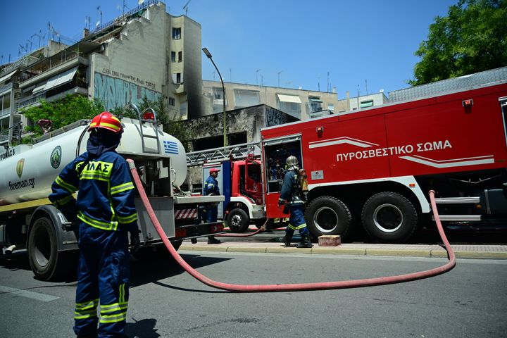 Πυρκαγιά σε κτήριο στην Αθήνα.