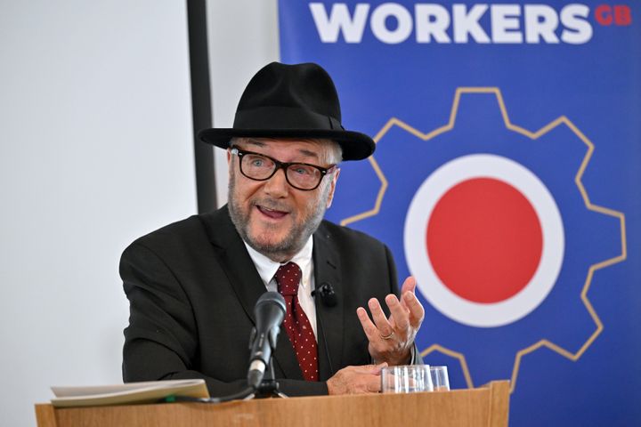 George Galloway speaks during his party's manifesto launch.