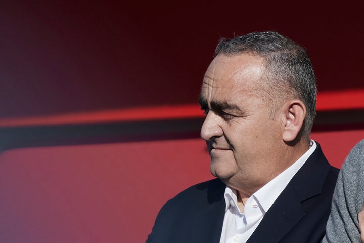 22 Δεκεμβρίου 2022, Αλβανία: Ο Φρέντι Μπελέρης κατά την επίσκεψη του Κυριάκου Μητσοτάκη στην ελληνική μειονότητα της Χειμάρρας.