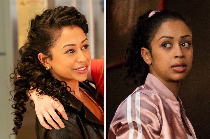 Liza Koshy in A Family Affair (left) and Work It (right)