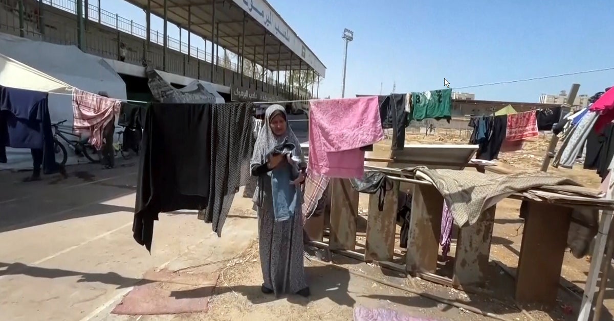 Gaza Soccer Stadium Is Now A Shelter For Thousands Of Displaced Palestinians Gaza Soccer Stadium Is Now A Shelter For Thousands Of Displaced Palestinians
