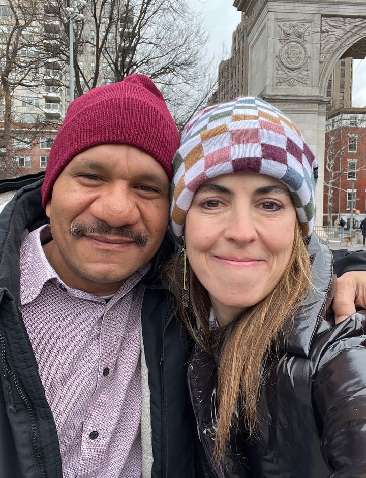 The author and Felix Morelo enjoying Washington Square Park in New York City.