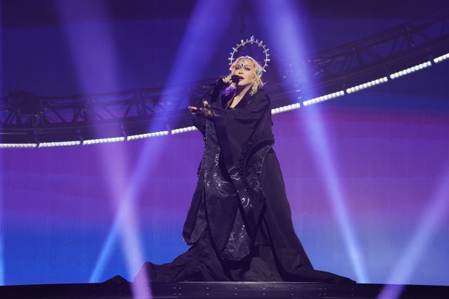 Madonna on the opening night of her Celebration Tour in London last year
