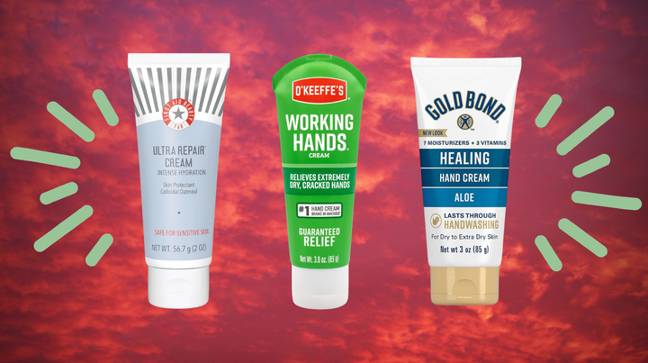 Heavy-duty moisturizers from First Aid Beauty, O'Keeffe's and Gold Bond