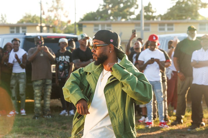 Kendrick Lamar is seen during the music video shoot for "Not Like Us" on Saturday, June 22, 2024, in Los Angeles, California.