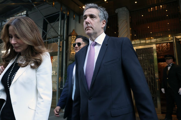 Michael Cohen on his way to Manhattan criminal court in New York on May 20, 2024.