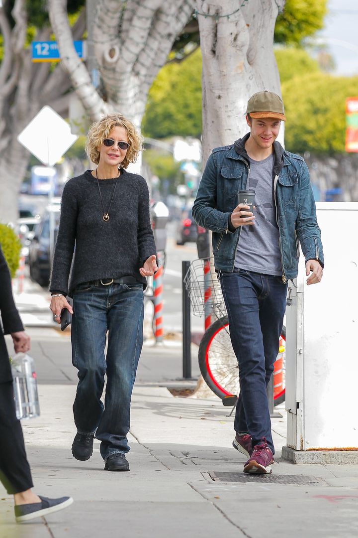 Jack Quaid, rechts, mit seiner Mutter Meg Ryan im Jahr 2016. 