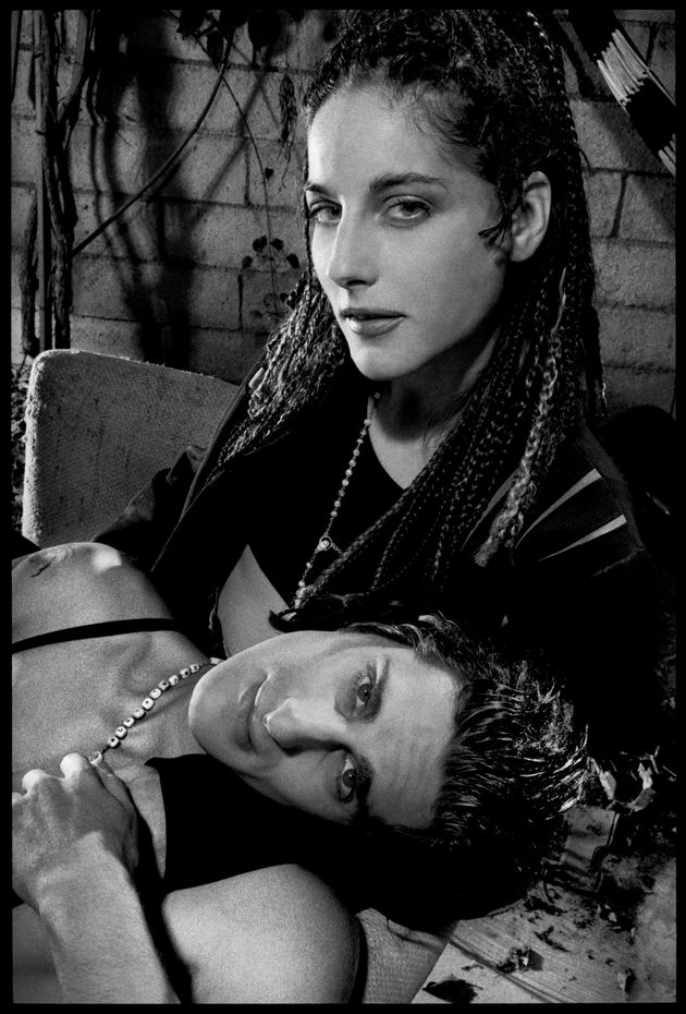 Casey Niccoli and Perry Farrell at home in Venice, California, in February 1991.