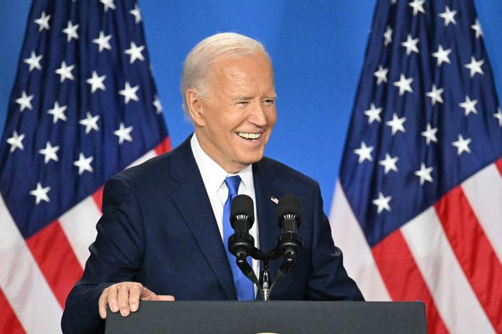 At a press conference Thursday, President Joe Biden reaffirmed his commitment to run for a second term despite growing calls from some Democrats for him to withdraw from the campaign.