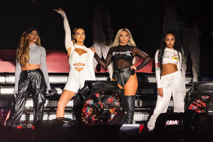Little Mix during one of their final performances as a four-piece in 2019