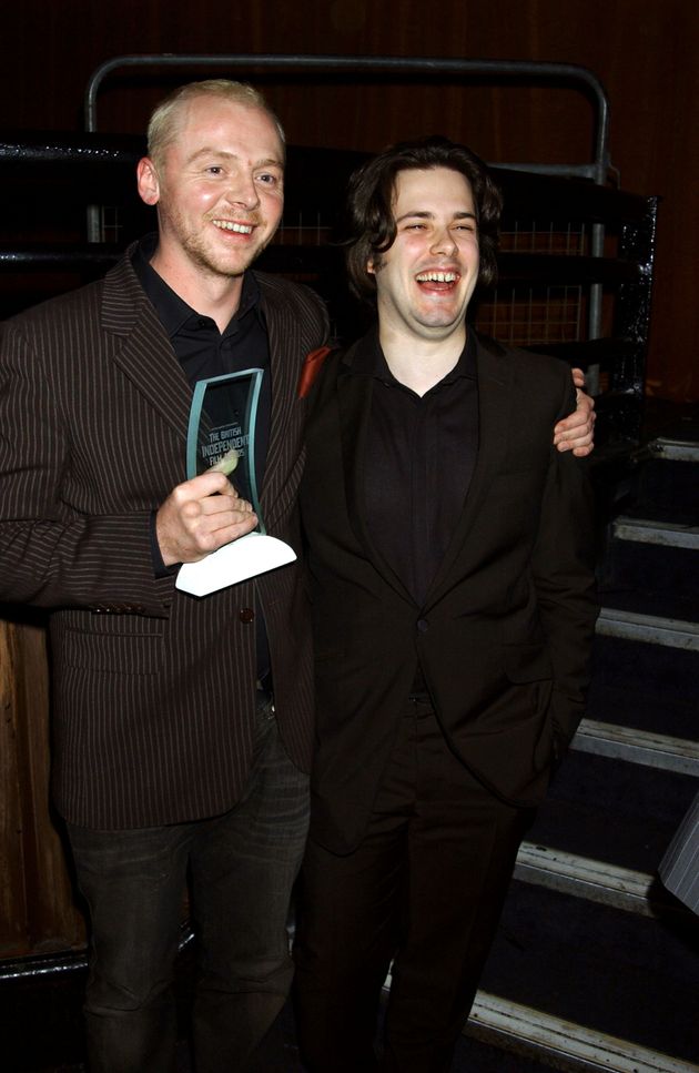 Simon Pegg and director Edgar Wright in 2004