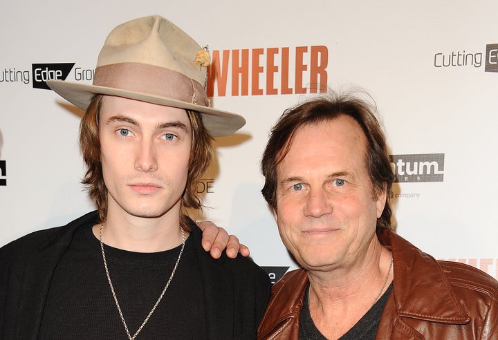 Bill Paxton, right, with his son James in 2017. 