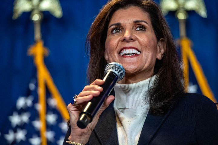 Haley appears during a campaign rally in Portland, Maine, in March. The former South Carolina governor will be speaking at this week's Republican National Convention following previous reports that she was not invited to the event.