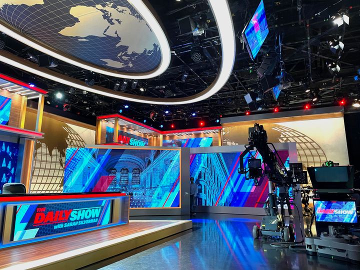 A photo from the set of "The Daily Show." The Comedy Central show has cancelled its plans to cover the Republican National Convention straight from Milwaukee.