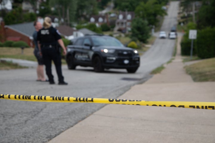 Police continue to block off roads around Thomas Matthew Crooks' home as the FBI carries out its investigation into the assassination attempt of former President Donald Trump in Bethel Park, Pennsylvania, on Saturday.