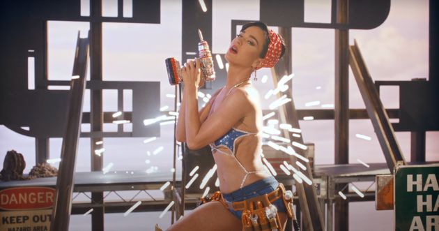 Katy Perry in the music video for her song Woman's World