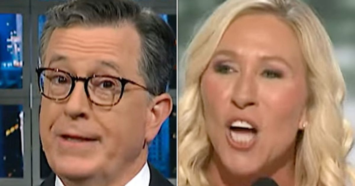 Stephen Colbert Nails 'Absolutely Chilling' Part Of Marjorie Taylor Greene's RNC Speech