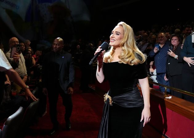 Adele performing in Las Vegas in 2022