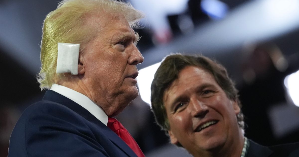 Trump Beelines For Tucker Carlson At RNC